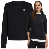 Bluzy damskie - Bluza Damska Czarna Ładna Bawełna logo Karl Lagerfeld bez kaptura Bluza Damska Czarna Ładna Bawełna logo Karl Lagerfeld bez kaptura r.S - miniaturka - grafika 1