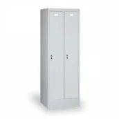 Szafki BHP - B2B Partner Szafka ubraniowa Ekonomik, szare drzwi, zamek cylindryczny 400429 - miniaturka - grafika 1