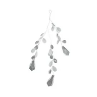 Ozdoby bożonarodzeniowe - Zawieszka gałązka 32cm srebrne kryształki - miniaturka - grafika 1