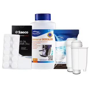 Zestaw do Ekspresów Philips Filtr AL-Inte+ 2 szt, Tabletki Odtłuszczające CA6704 10szt, Odkamieniacz Uniwersalny Aqualogis 250ml - Akcesoria i części do ekspresów do kawy - miniaturka - grafika 1