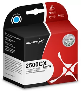 Asarto Tusz do Canon PGI-2500XLC | MAXIFY iB450/MB5050/MB5350 | 1755str | cyan AS-C2500CXN - Tusze zamienniki - miniaturka - grafika 1
