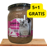 Mokra karma dla kotów - Leopold Karma mięsna z indykiem dla kotów 6x500g (Słoik) - miniaturka - grafika 1
