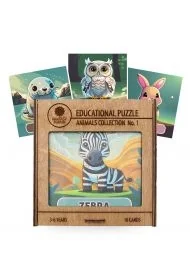 Edukacyjne puzzle, karty drewniane, Kolekcja zwierząt No. 1, angielskie - Puzzle - miniaturka - grafika 1