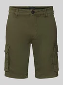 Spodenki męskie - Szorty o kroju regular fit z kieszeniami cargo - miniaturka - grafika 1