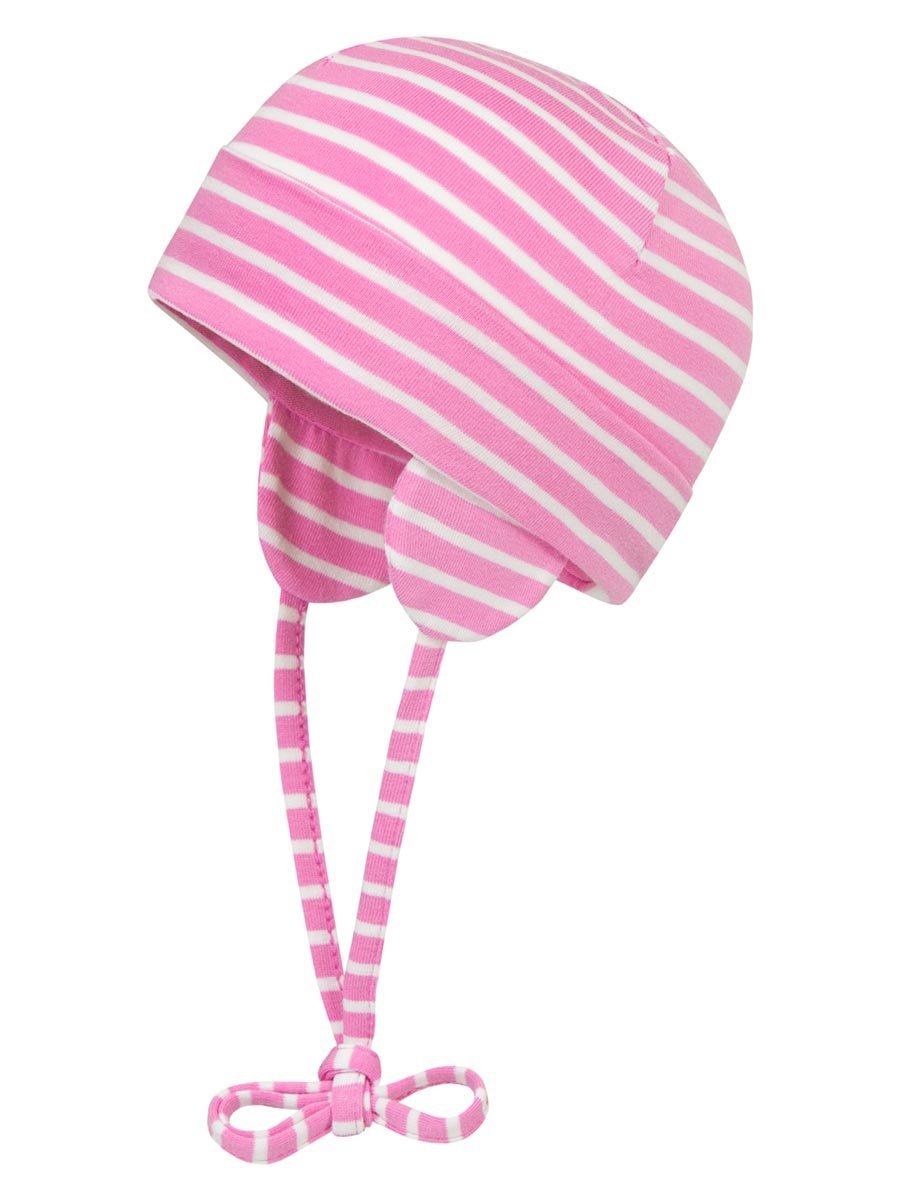 Niemowlęca czapka wiązana różowa Döll r.41