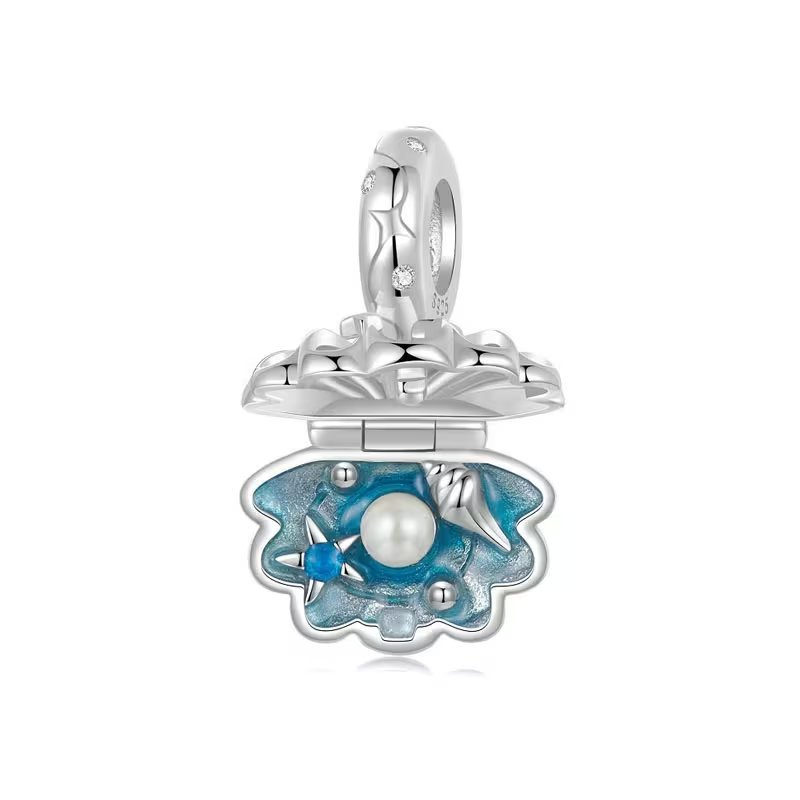 Charms Otwierana Muszla Z Perłą Morska Zawieszka Do Bransoletki