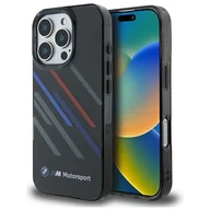 Etui i futerały do telefonów - BMW BMHCP16L23HTRAK iPhone 16 Pro 6.3" czarny/black hardcase Motosport IML Random Stripes - miniaturka - grafika 1