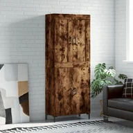 Witryny - vidaXL Witrynka przydymiony dąb 69,5x34x180 cm materiał drewnopochodny - miniaturka - grafika 1