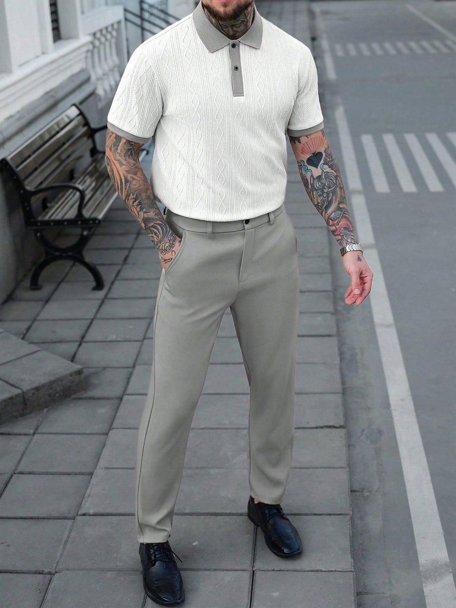 SHEIN SZARE SPODNIE CASUAL PROSTE NA CO DZIEŃ FASON REGULAR M 1MA