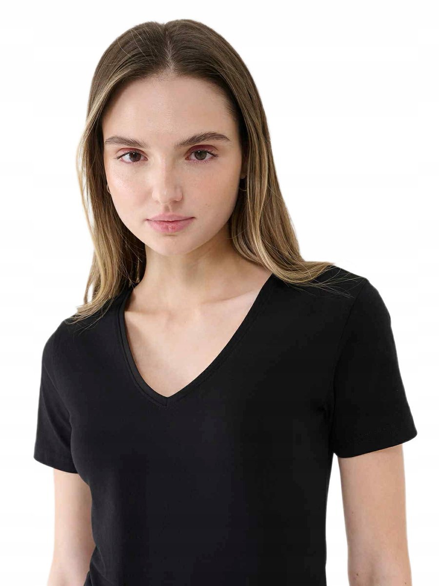 KOSZULKA DAMSKA 4F GŁADKA TSHIRT BAWEŁNA BASIC SEREK SHF1990 20S r. XS