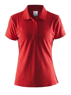 Koszulki i topy damskie - Craft damska koszulka polo Pique Classic W czerwony czerwony L 192467-1430-6 - grafika 1