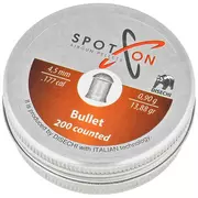 Amunicja do wiatrówek - Śrut Spoton Bullet 4.5 mm, 200 szt. 0.90g/13.88gr - miniaturka - grafika 1