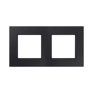 Polmark Ramka podwójna Rosa czarna R-2Q.CZ - Klawisze i ramki - miniaturka - grafika 1