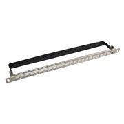 Akcesoria do szaf serwerowych - Patch panel uniwersalny modularny nieobłożony 24 porty 0.5U (SX24HDM-0-STP-SL-UNI) - miniaturka - grafika 1