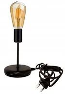 Lampy stojące - Lampka Nocna Lampa Stołowa Loft Czarna Na Led E27 - miniaturka - grafika 1