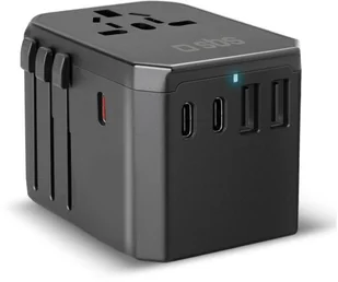 SBS GaN universal travel adapter 70 W melna - Ladetajs - Akcesoria podróżnicze - miniaturka - grafika 1