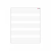 Tablice i flipcharty - Nakładka magnetyczna suchościeralna- pięciolinia - miniaturka - grafika 1