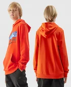 Bluzy dla chłopców - 4F BLUZA CHŁOPIĘCA DRESOWA SPORTOWA Z KAPTUREM DZIECIĘCA - miniaturka - grafika 1