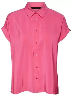 VERO MODA Vmgrace Ss Shirt WVN Ga koszula damska, różowy, M - Koszule damskie - miniaturka - grafika 1