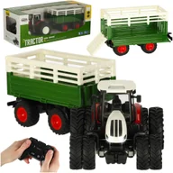 Zabawki zdalnie sterowane - Traktor RC Zdalnie Sterowany Ciągnik Rolniczy z Przyczepą Pilot Farma 2,4G - miniaturka - grafika 1