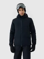 Kurtki narciarskie - Kurtka narciarska męska z kapturem 4F 4FSAW24TTJAM0859-20S Czarny L - miniaturka - grafika 1