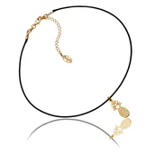 Naszyjniki - Choker z zawieszką ananas pozłacany - miniaturka - grafika 1
