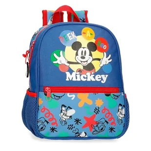Joumma Disney Mickey Peek a Boo Plecak przedszkolny z przewodem Niebieski 23x28x10 cm Poliester 6,44L, Niebieski, Plecak przedszkolny z możliwością dostosowania do wózka - Plecaki szkolne i tornistry - miniaturka - grafika 1
