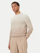 Swetry męskie - Guess Sweter M5BR39 Z0932 Beżowy Regular Fit - miniaturka - grafika 1