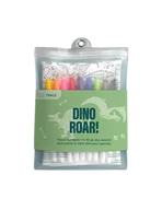 Przybory szkolne - HeyDoodle Duża mata silikonowa do kolorowania Dinozaury Qelements - miniaturka - grafika 1