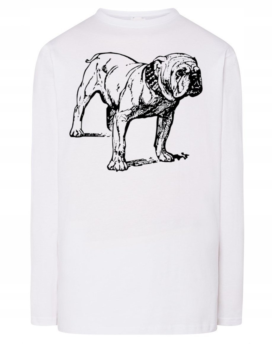 Longsleeve męski nadruk pies BULLDOG r.XL