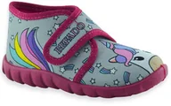 Buty dla dziewczynek - Kapcie do żłobka dla dziewczynki Befado 465P168 Flexi Szare - miniaturka - grafika 1
