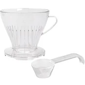 Zaparzacze i kawiarki - Plastikowy drip Melitta 1x4 z łyżką - przezroczysty - miniaturka - grafika 1