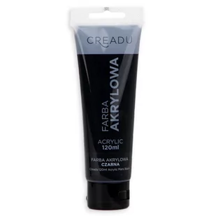 CREADU, Farba akrylowa, czarny, 120 ml - Farby i media malarskie - miniaturka - grafika 1