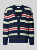 Swetry męskie - Kurtka z dzianiny o kroju relaxed fit z dodatkiem wełny - miniaturka - grafika 1