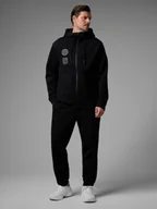 Spodnie sportowe męskie - 4F Spodnie dresowe joggery męskie 4F x Robert Lewandowski - czarne XXL - miniaturka - grafika 1