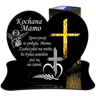 Lampiony i znicze - ZNICZ SOLARNY LED WIECZNY PODSTAWKA NA CMENTARZ GRÓB lampka Serce 3D DLA MAMY - miniaturka - grafika 1