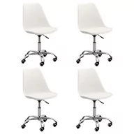 Fotele i krzesła ogrodowe - shumee Krzesła stołowe 4 szt. białe sztuczna skóra - miniaturka - grafika 1