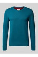 Swetry męskie - Sweter o kroju regular fit z czystej bawełny - Tom Tailor - miniaturka - grafika 1