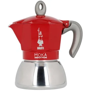 Bialetti Kawiarka kawiarka New Moka Induction 4tz czerwona - Zaparzacze i kawiarki - miniaturka - grafika 1