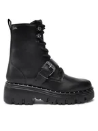 Botki damskie - KARL LAGERFELD Trapery KL45354 Czarny - miniaturka - grafika 1