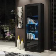 Witryny - Witryna Illume 170cm ONE FURNITURE - Czarny Laminat & Połysk - miniaturka - grafika 1