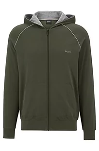 BOSS Męska kurtka treningowa, bluza Loungewear Homewear Mix&Match Jacket H, Dark Green306., S - Kurtki męskie - miniaturka - grafika 1