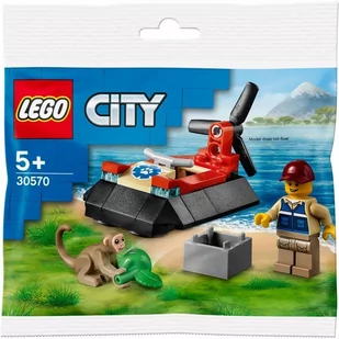 LEGO Klocki City Poduszkowiec ratowników dzikich zwierząt 30570 - Klocki - miniaturka - grafika 1