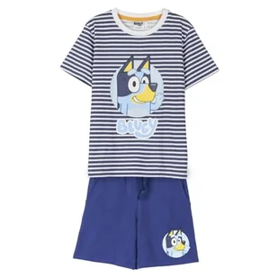 Bluey T-shirt i szorty - kolor niebieski - rozmiar 5 lat - zestaw dziecięcy - wykonany w 100% z bawełny 220 gsm - wzór Bluey - oryginalny produkt zaprojektowany w Hiszpanii - Spodenki damskie - miniaturka - grafika 1