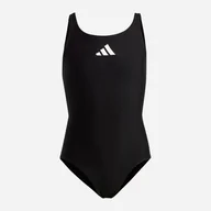 Stroje kąpielowe dla dziewczynek - Dziecięcy strój kąpielowy jednoczęściowy na basen dla dziewczynki Adidas 3 Bars Sol St Y HR7477 116 cm Czarny (4066745120867) - miniaturka - grafika 1