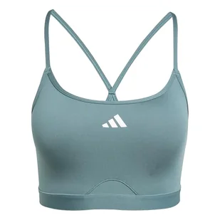 adidas Damski biustonosz treningowy AeroReact 3Stripes XL - Biustonosze - miniaturka - grafika 1