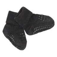 Skarpetki dla dzieci - GoBabyGo antypoślizgowe skarpetki do nauki chodzenia WOOL Dark Grey Melange 12 m+ - miniaturka - grafika 1