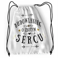 Plecaki worki - Plecak Dla Budowlańca Sportowy Szkolny Worek Torba z Nadrukiem ze Zdjęciem - miniaturka - grafika 1