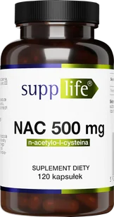 SUPPLIFE NAC N-ACETYLO-L-CYSTEINA 500MG 120 KAPSUŁEK - Aminokwasy - miniaturka - grafika 1