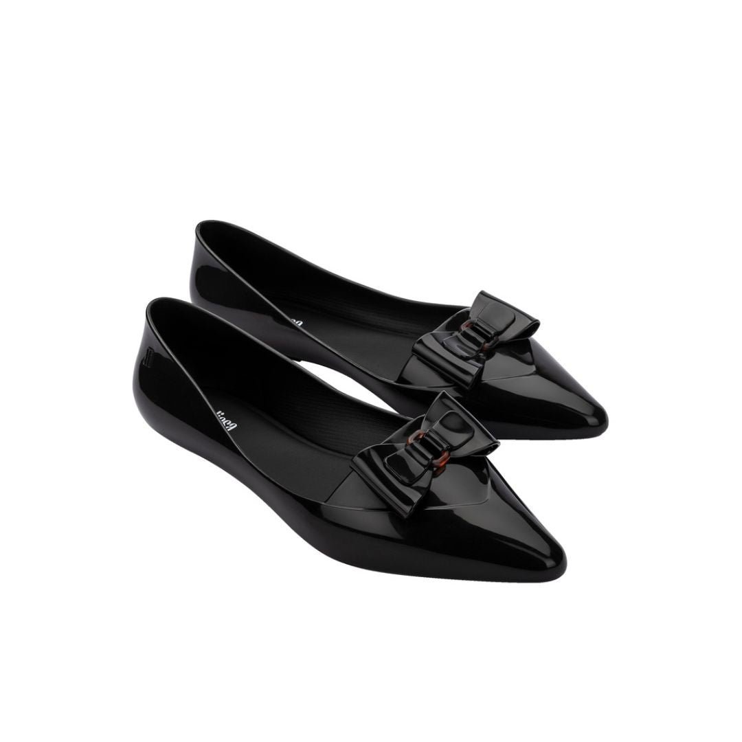 Melissa Pointy Chic AD Black Clear Tortoise Baleriny Damskie Czarne 37